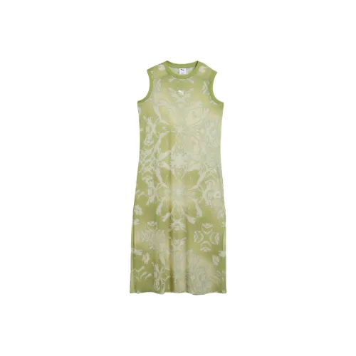 PUMA DARE TOAOP SS25 Без рукавов Платье Женское Фисташково-зеленый