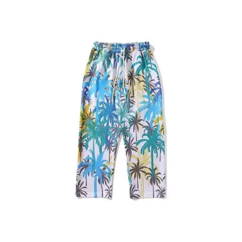 MEIKE Повседневные брюки Унисекс Белый Кокосовая пальма