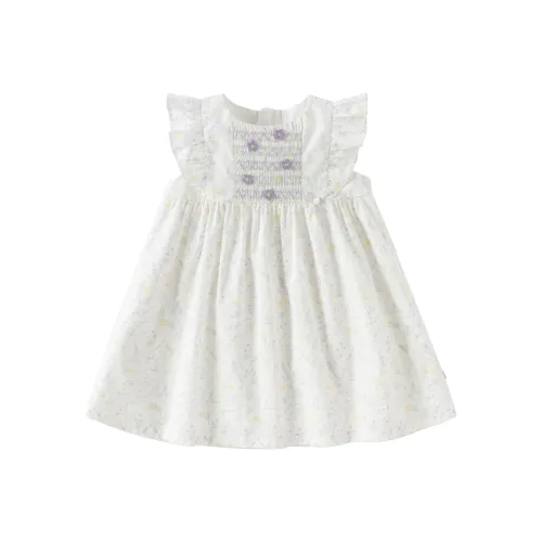 DAVE BELLA Платье Белое Основание С принтом Детское