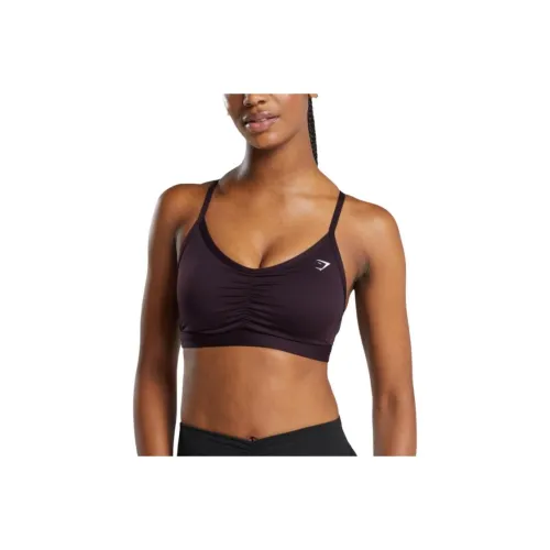 GYMSHARK Ruched Спортивное белье Женское Сливовый Коричневый