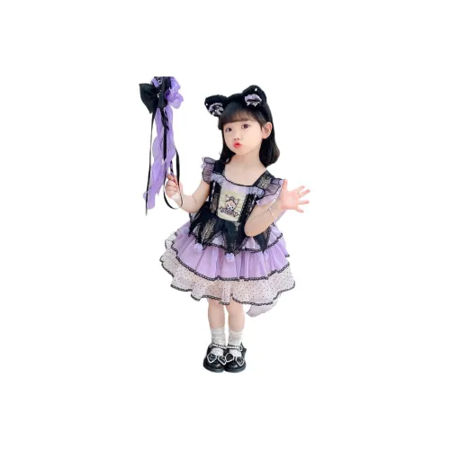 Хелло Китти Платье Kurumi Фиолетовое Платье принцессы Один Юбка Дети 3-7 лет