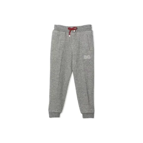 BRUNELLO CUCINELLI Letter Moderate Casual Pants Unisex Baby Gray BRUNELLO CUCINELLI Буква Умеренный Повседневные Брюки Унисекс Детский Серый