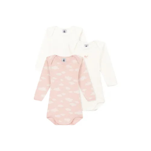 PETIT BATEAU Набор из 3 шт Белый + Белый + Розовый Детские Комбинезоны / Ползунки