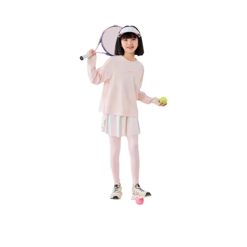 Youyou 1 Point Повседневная Спортивная Одежда Розовый+Пыльно-Розовый [Комплект Быстросохнущей Одежды] Детский