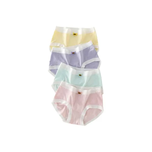 Youyou 1 Point Нижнее белье 4 пачки Жаккард Медведь Подростки