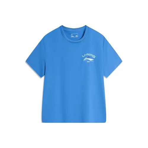 LINING YOUNG Sports Life Collection T-рубашка SS25 Rowing Синий Детский