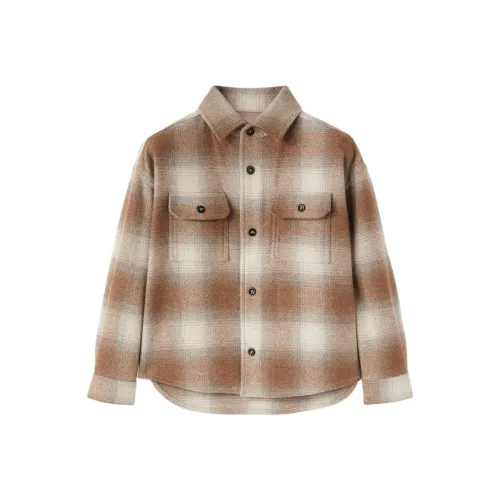 Loro Piana FW24 Рубашка Светло-Верблюжий Детская