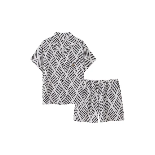 SHAQIAN Белый Женский Пижамный Комплект