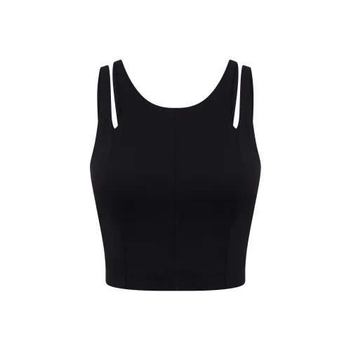 LORNA JANE Elements Переработанный Укороченный Активный Бюстгальтер Топ Комбо Спортивное Нижнее Женское Черное