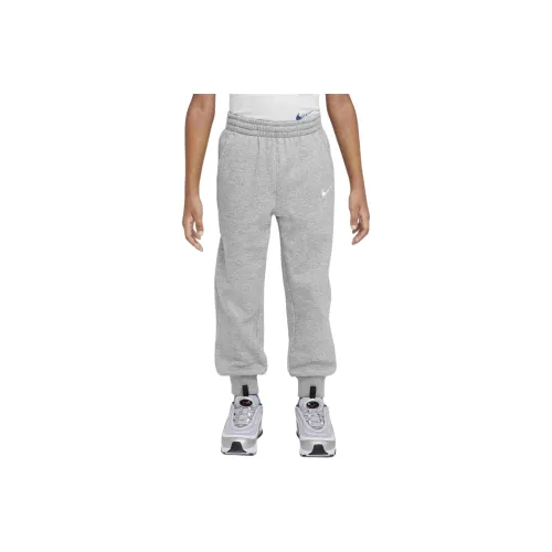 Детские 3-7 лет Nike Вязаные тренировочные штаны темно-серого цвета