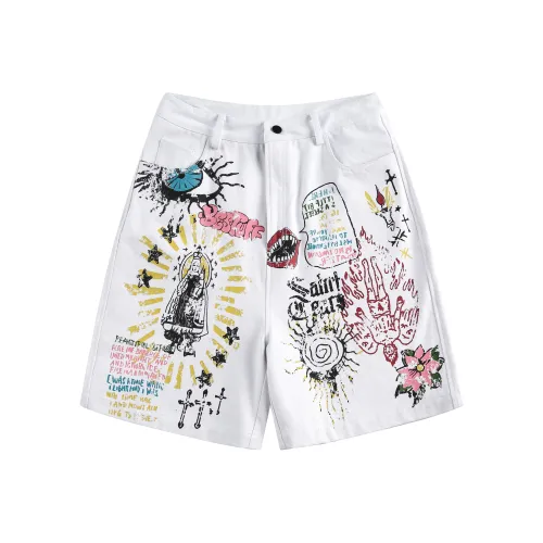 BEAR UNION Джинсовые шорты Унисекс Белый