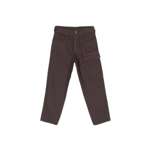 Детский EMPORIO ARMANI Вязаные Тренировочные Штаны Детская Одежда Устойчивые Ценности J40 Джинсы В Органическом Дениме Коричневый