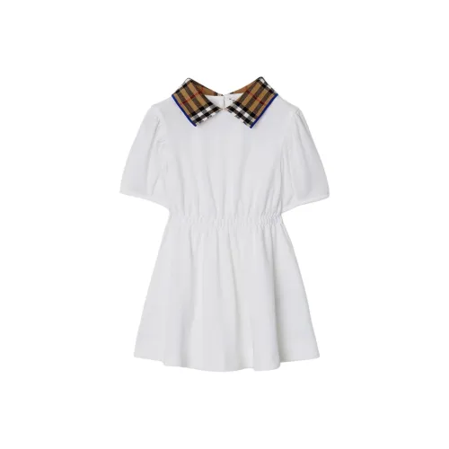 Платье Burberry SS25 Белый Infant и Toddler