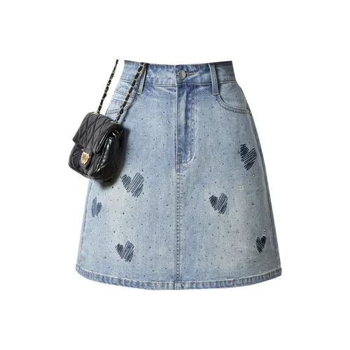 TOUCH Джинсовые короткие юбки Женские Светло-синие