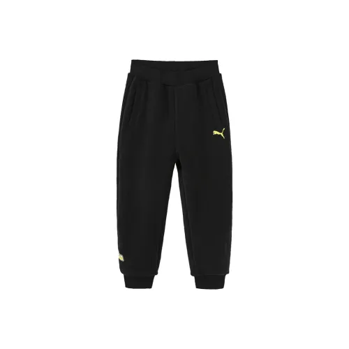 Детские PUMA Вязаные Тренировочные Штаны Sportstyle Collection Pants Флис Черные