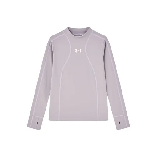 Under Armour T-рубашка свинцово-серого и фиолетового цвета для детей в возрасте 3-7 лет