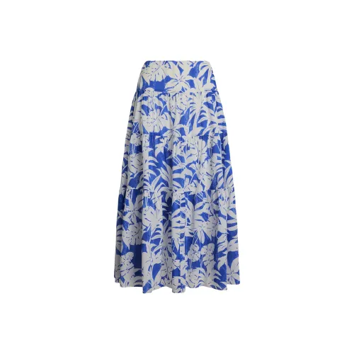 LAUREN RALPH LAUREN Повседневный Длинный Юбка Женская Синие Белые