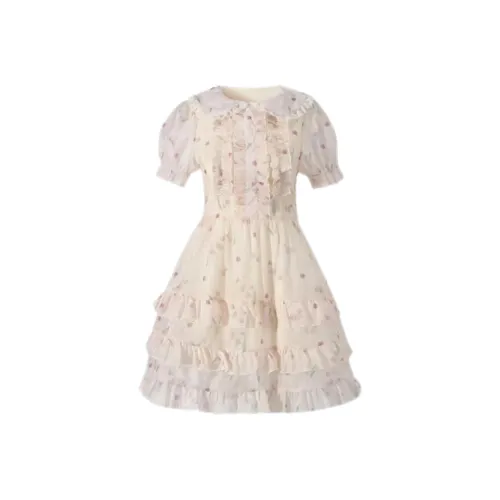 ABBY GODDESS Короткое платье с короткими рукавами женское