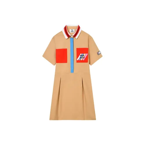 FILA KIDS x MSGM Платье Латте Коричневый Подростки