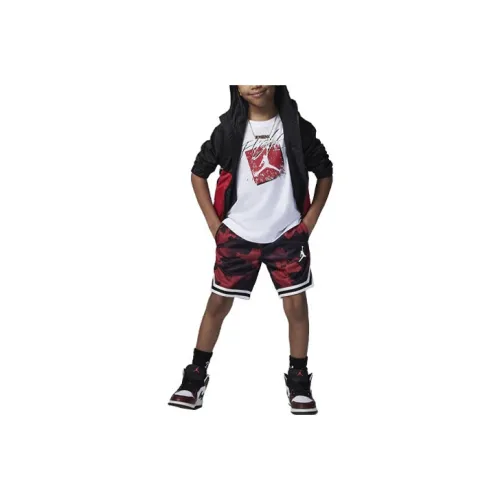 Джордан WATERCOLOR REMIX Шорты Kids Шорты Детский Фитнес-красный