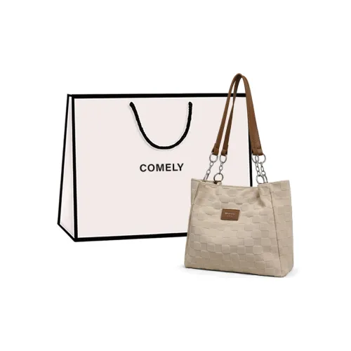 COMELY Ткань Тоут Сумка Сумка для покупок Сумка Сумка через плечо Стандартная Женская Белая