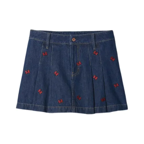 GAP Дисней Темно-синяя Женская Джинсовая Короткая Юбка