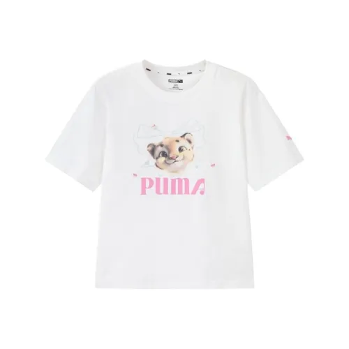 PUMA T-рубашка Sportstyle Series SS25 Pearl White 10201 для детей 3-7 лет