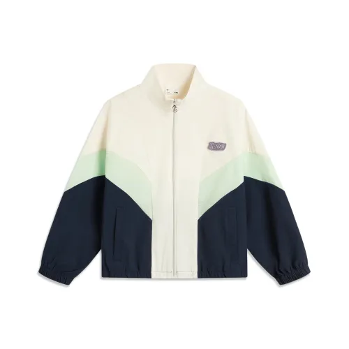 LINING YOUNG Детский топ Sports Life Collection Экрю Аква Зеленый Темно-Морской Синий