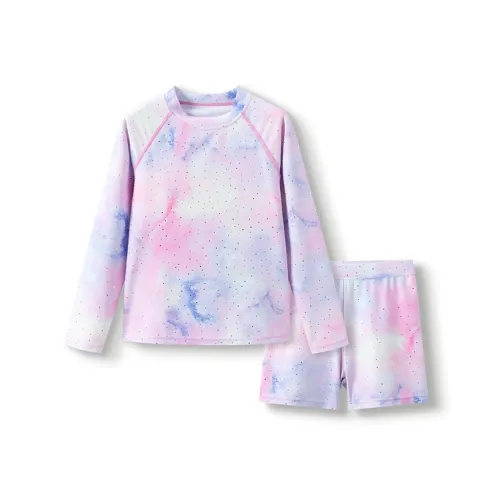 BALABALA Детский купальник красный фиолетовый тон подростки