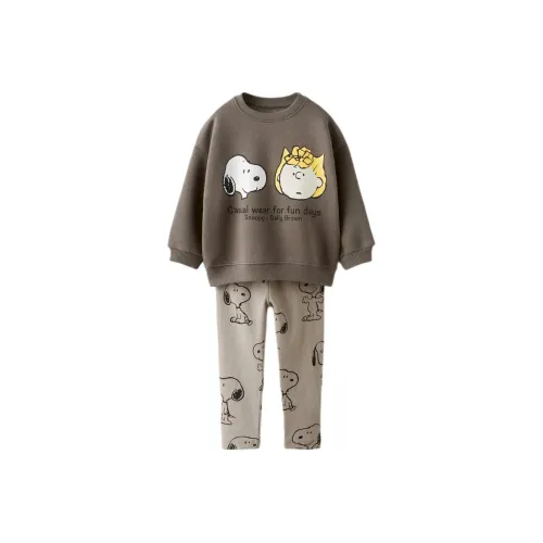 ZARA Infant и Toddler Костюм Малыш Темно-Серый Коричневый