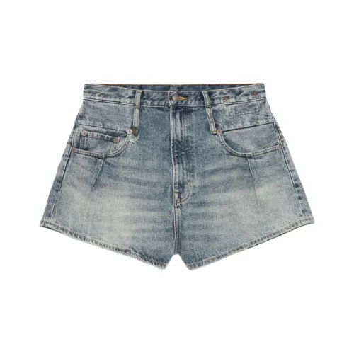 R13 Джинсовые шорты Женские Индиго