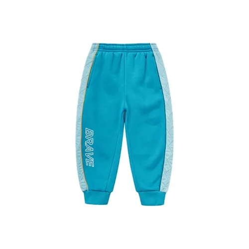 QIAODAN Детские тренировочные штаны зимние детские длинные небесно-голубые