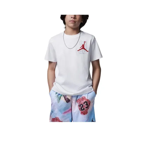 Джордан Белый KIDS T-рубашки