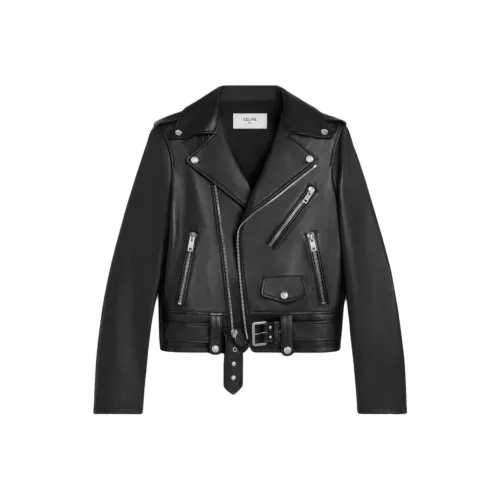 CELINE Кожа Куртка Женская Черная