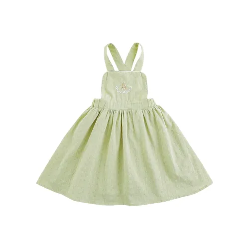 YOEHYAUL Платье в горошек Зеленый Детское 3-7 лет