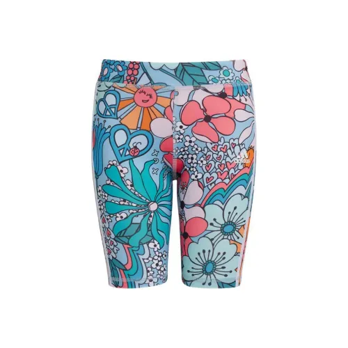 Adidas Детская одежда ALLOVER PRINT Велосипед Шорты Детский Синий