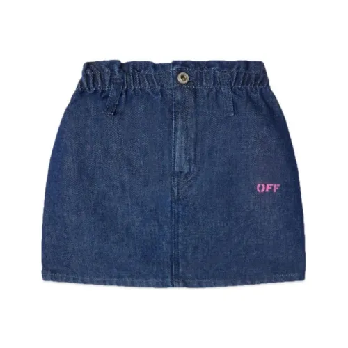 Off Белый и синий цвет Kids Юбки