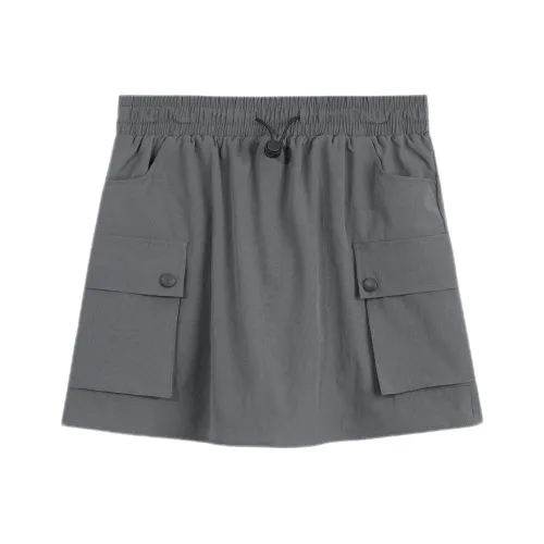 ABBY GODDESS Карго Юбка Короткая Женская Серого цвета
