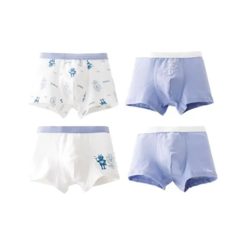 OVE 4 шт Синий Робот Школьный возраст Трусы