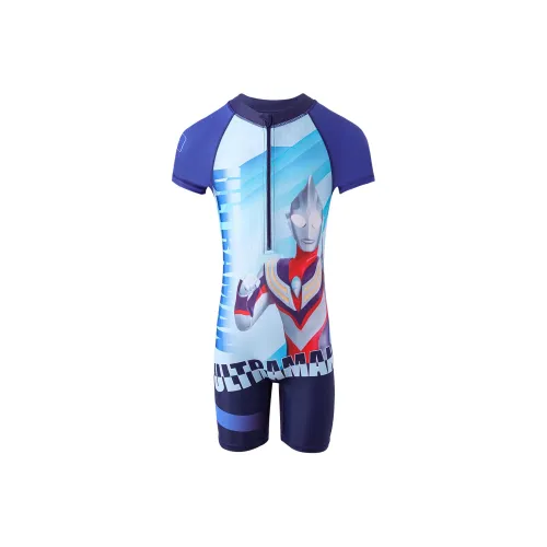 ULTRAMAN Облегающий детский купальник для детей 3-7 лет темно-синий