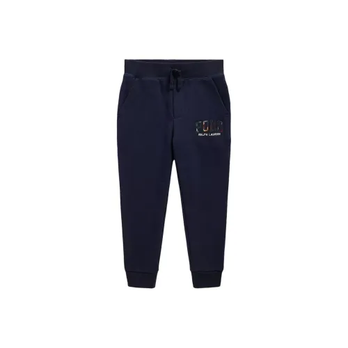 Детские вязаные тренировочные штаны Polo Ralph Lauren темно-синие
