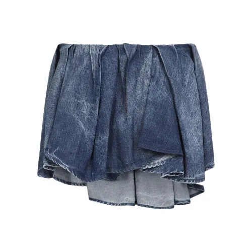 DIESEL Джинсовые короткие юбки Женские Синие