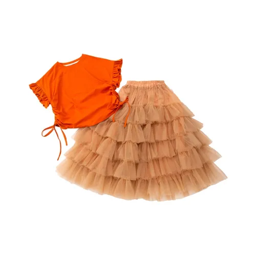 Подростки La Cergo Комплект с юбкой Оранжевый Красный