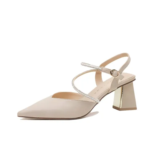 Lanza Грубый каблук Высокие каблуки 6,5CM Женские Абрикос