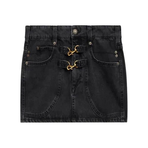 ISABEL MARANT Серый Женские Джинсовые Короткие Юбки