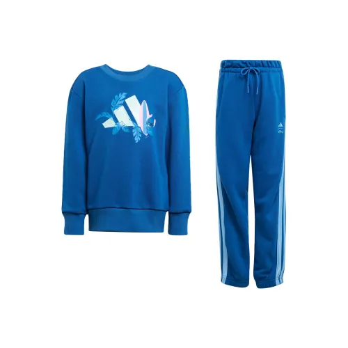 Adidas x Disney Повседневная спортивная одежда Lilo Stitch Темный цвет Океанический Полу-блестящий Аква-зеленый Детский