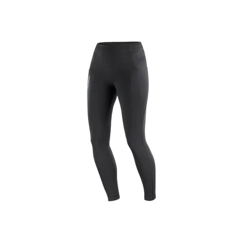 SALOMON CROSS RUN Беговые штаны Женские Темно-черные