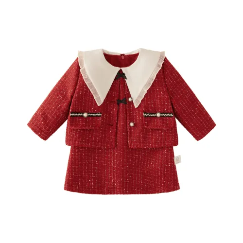 Детский комплект JELLYBABY для детей 3-7 лет с юбкой красного цвета