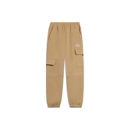 LINING Sports Life Collection Темно-кофейный Чай Kids Вязаные Тренировочные брюки
