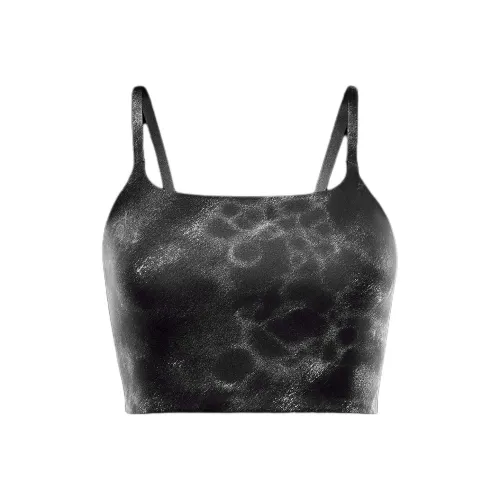 nike Свет Поддержка Легко Подкладанный Долгий Лайн Спортивный Бюстгальтер Спортивное Белье Женское Черный